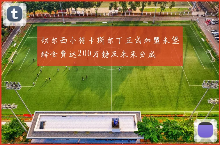 切尔西小将卡斯尔丁正式加盟米堡转会费达200万镑及未来分成
